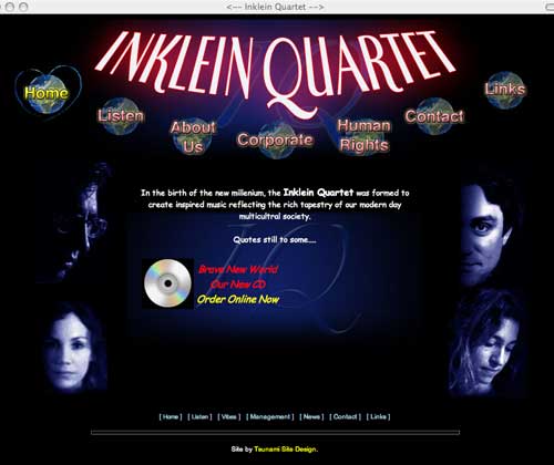 Inklein Quartet Website Screen Grab