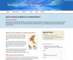 Website Design for Vertigo Clinic Wales