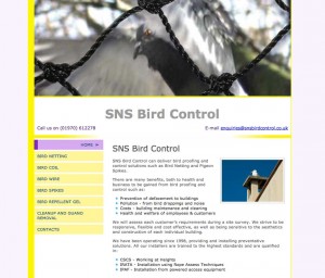 Bird Control Website Design