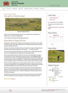 Golf Club Website Design