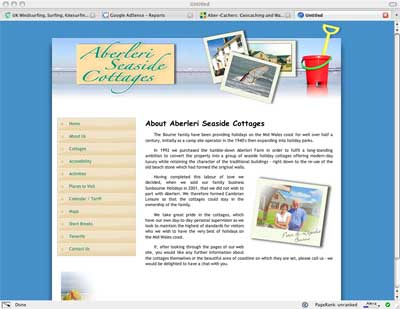 Website Design Comp for holiday accomodation in Wales