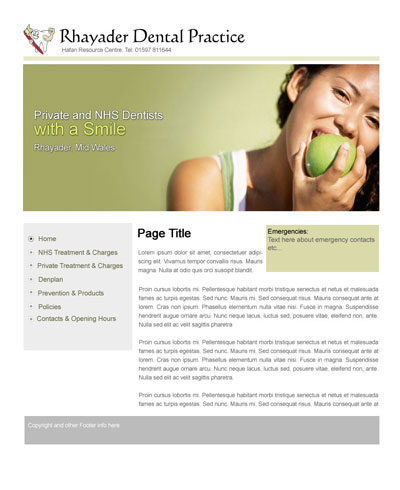 Website layout